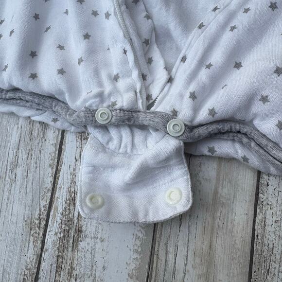 Momcozy Baby Sleep Sack 12-18 Mos. Lightweight White Star Rayon Bamboo 2 Way Zip - Picture 7 of 9